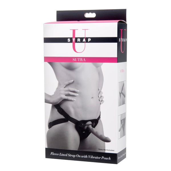 Sutra Fleece-Lined Strap On with Vibrator Pouch A$46.49 Fast shipping
