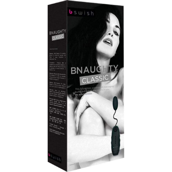 B Swish Bnaughty Classic Massaging Bullet 5 functions Remote - Black A$37.95