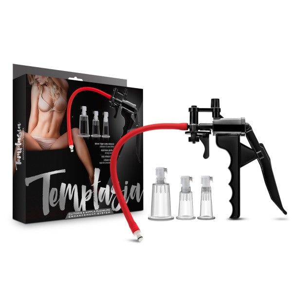 Temptasia Clit Pleasure & Enhancement System - Clear Clitoris Pump with 3