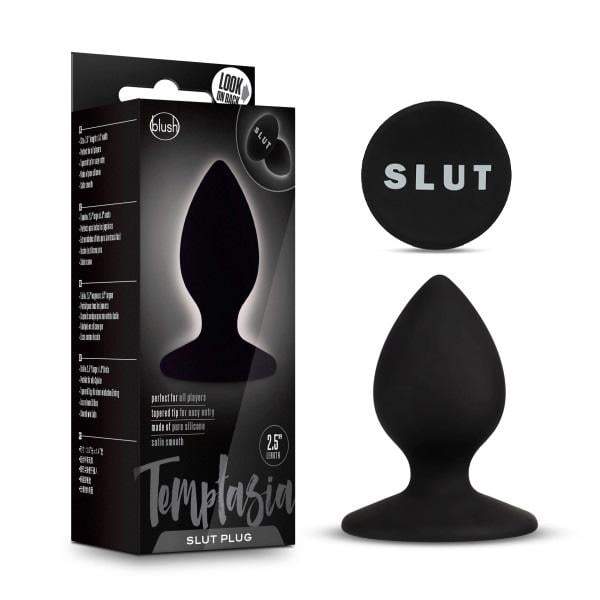 Temptasia - Slut Plug - Black 6.4 cm (2.5’’) Silicone Butt Plug A$24.80 Fast