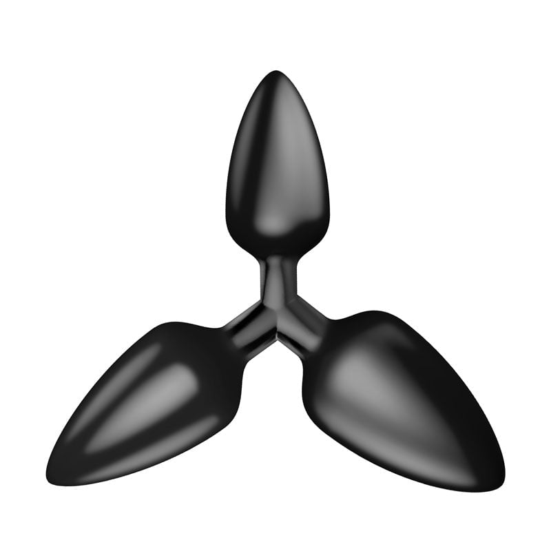 The 9’s Triad 3 Way Butt Plug - Black Smooth 3-Way Butt Plug A$23.48 Fast