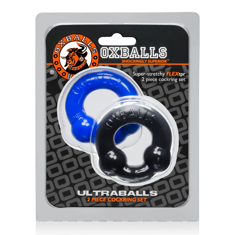 Ultraballs 2 Pack Cockring Black And Police Blue A$22.81 Fast shipping