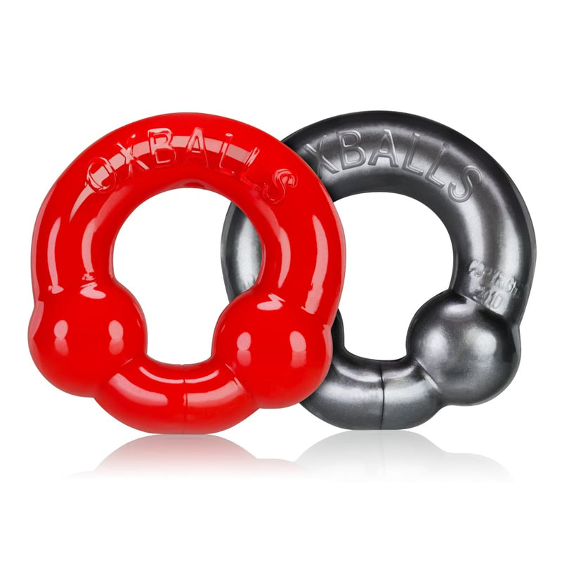 Ultraballs 2 Pack Cockring Steel And Red A$22.81 Fast shipping