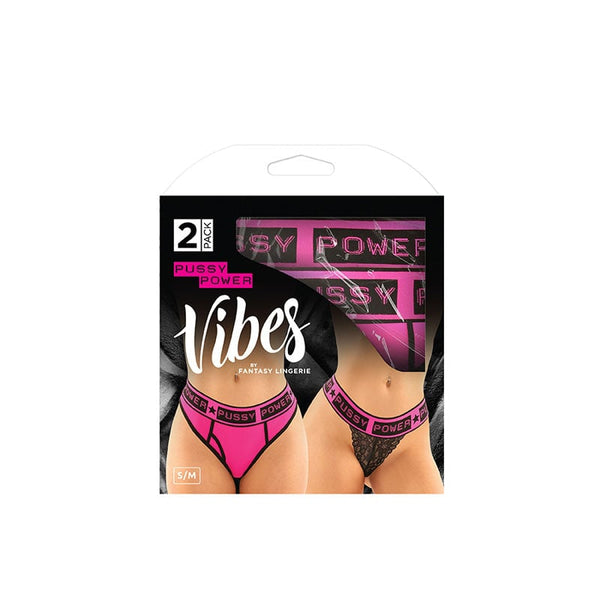 VIBES PUSSY POWER Brief & Thong - Underwear 2 Pack - S/M Size A$41.16 Fast