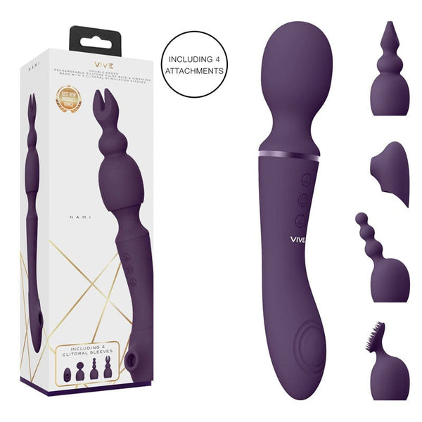 Vive NAMI - Purple 32 cm USB Rechargeable Massager Wand with Pulse Wave A$147.24