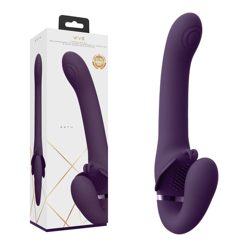 Vive SATU - Purple 23 cm USB Rechargeable Strapless Strap-On A$123.34 Fast