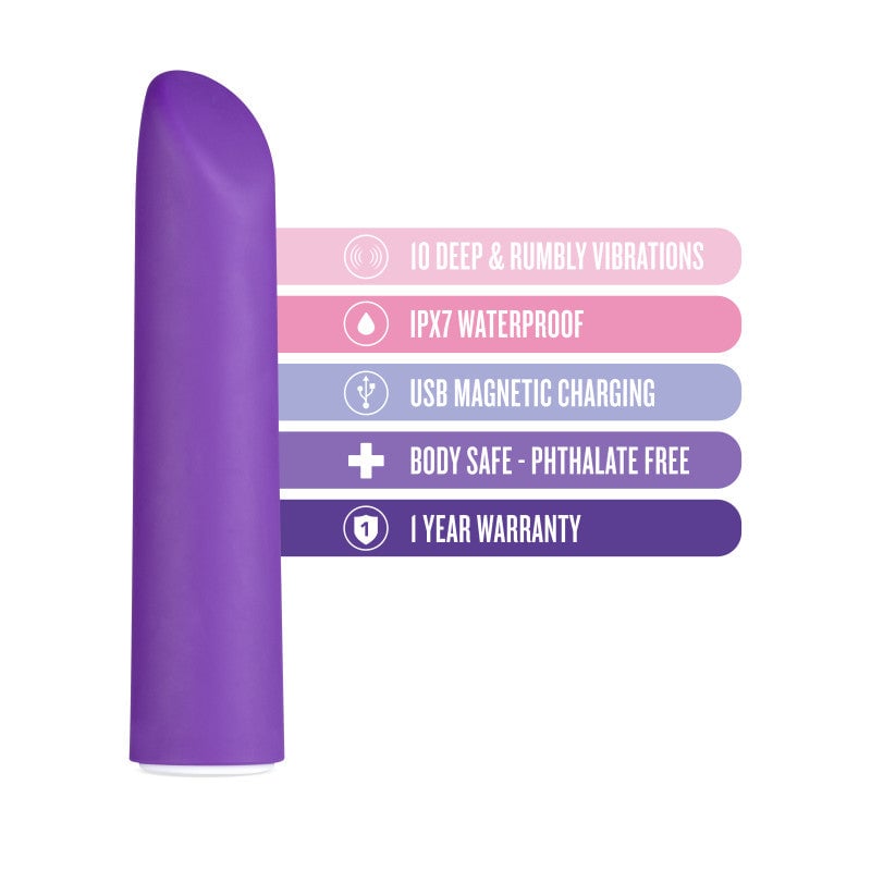 Wellness Power Vibe - Purple 10.1 cm USB Rechargeable Bullet A$64.73 Fast