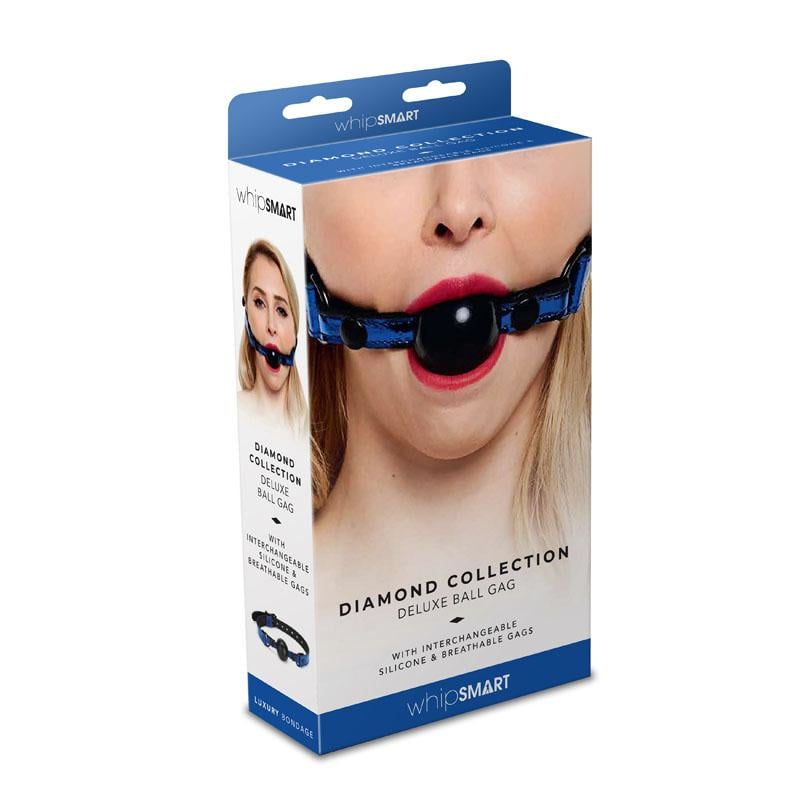 WhipSmart Diamond Ball Gag - Blue Mouth Restraint A$39.46 Fast shipping