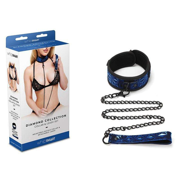 WhipSmart Diamond Collar & Leash - Blue Restraint A$36.90 Fast shipping