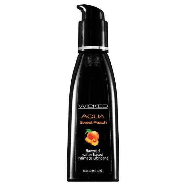 Wicked Aqua Sweet Peach - Sweet Peach Flavoured Water Based Lubricant - 60 ml (2