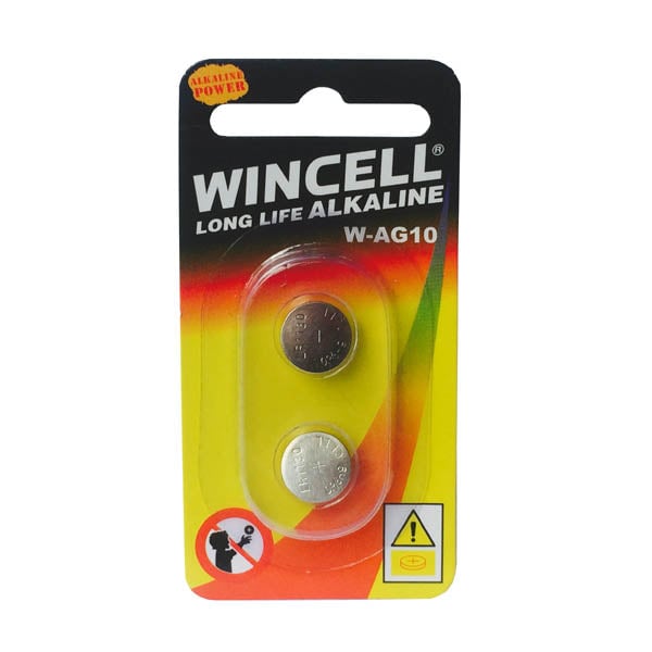 Wincell AG10 Alkaline Battery - Alkaline Battery - LR1130 (AG10) 2 Pack A$0.85
