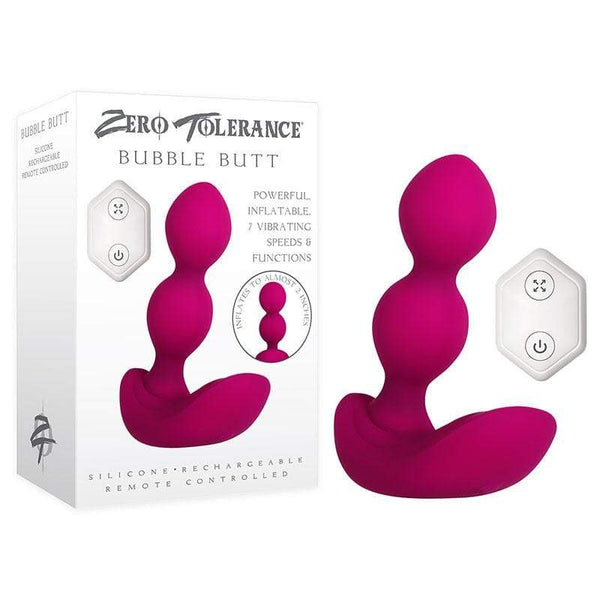 Zero Tolerance Bubble Butt - Pink 12.3 cm Inflatable & Vibrating Butt Plug
