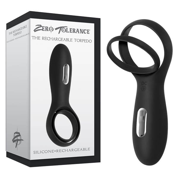 Zero Tolerance The Rechargeable Torpedo - Black USB Rechargeable Vibrating Cock