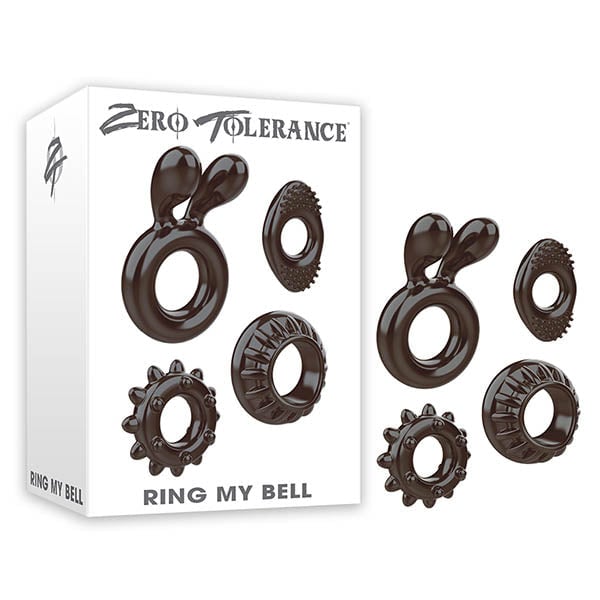 Zero Tolerance Ring My Bell - Black Cock Rings - Set of 4 A$18.78 Fast shipping