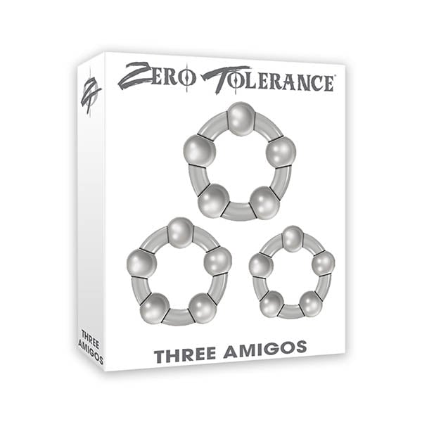 Zero Tolerance Three Amigos - Clear Cock Rings - Set of 3 A$11.16 Fast shipping