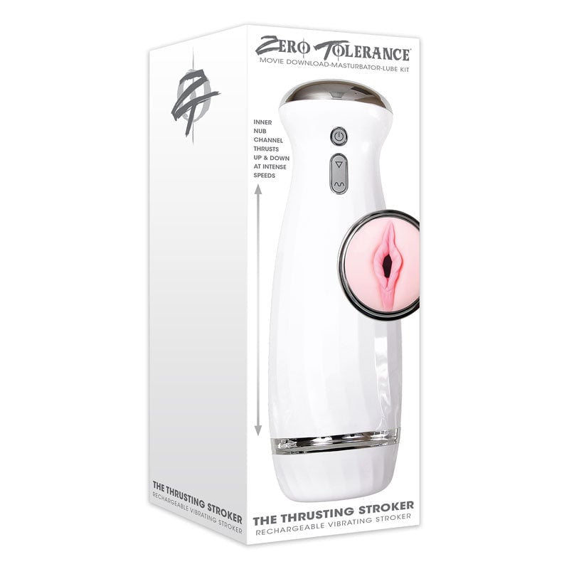 Zero Tolerance The Thrusting Stroker - White USB Rechargeable Thrusting