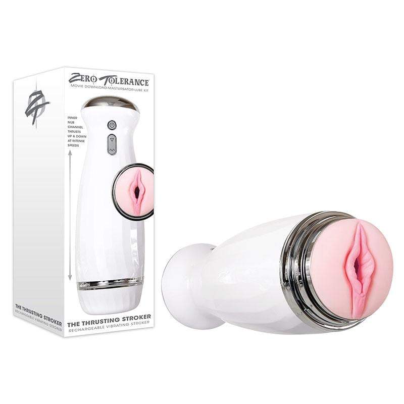 Zero Tolerance The Thrusting Stroker - White USB Rechargeable Thrusting