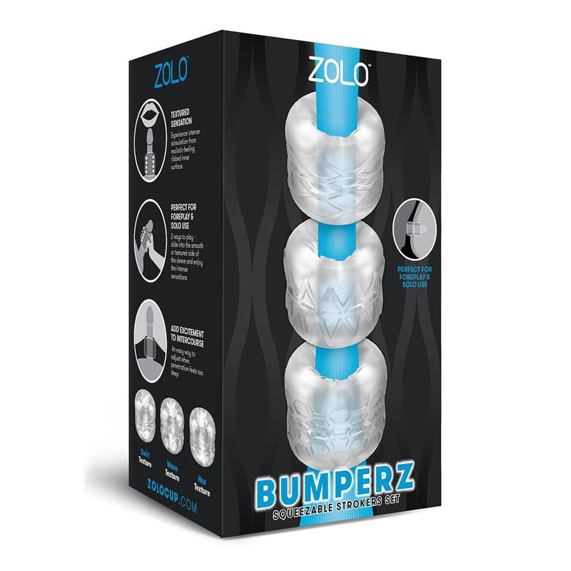 Zolo Bumperz - Clear Mini Blowjob Stroker Set A$62.81 Fast shipping