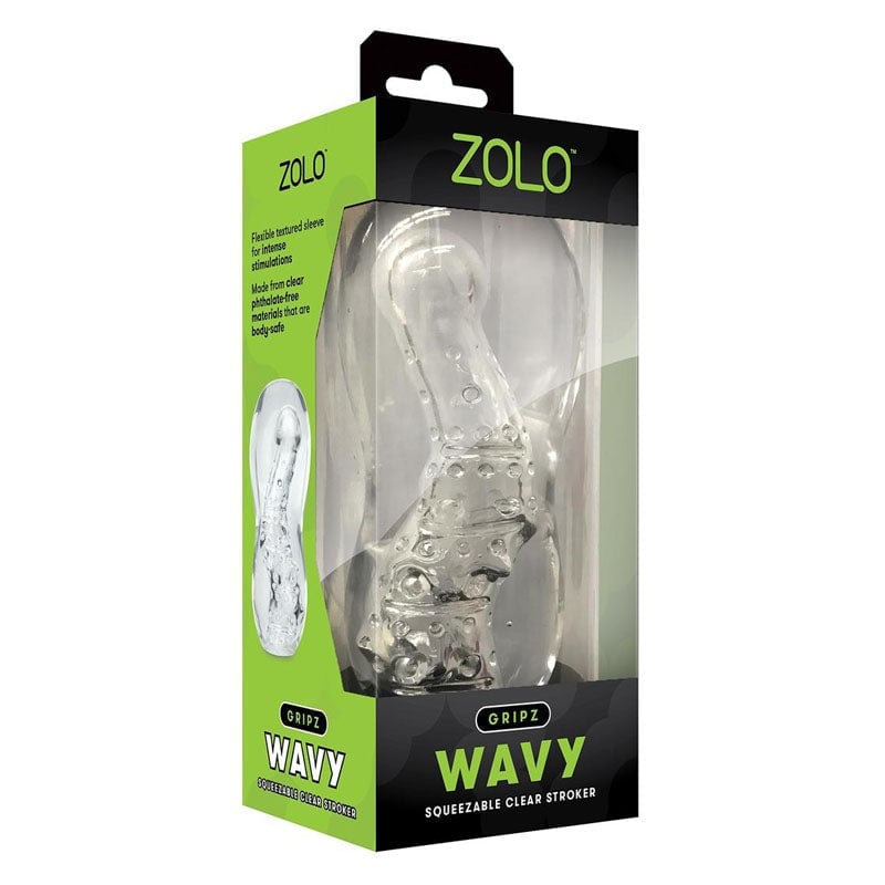 Zolo Gripz - Wavy - Clear Stroker Sleeve A$48.53 Fast shipping